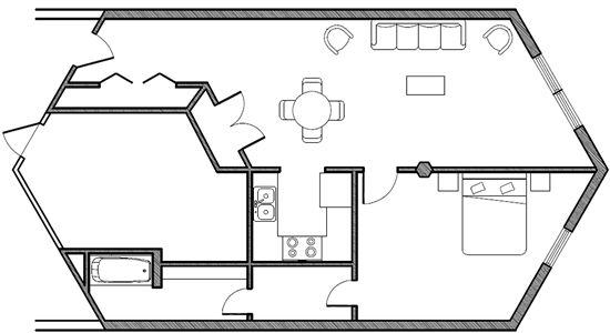E - One Bedroom / One Bath*